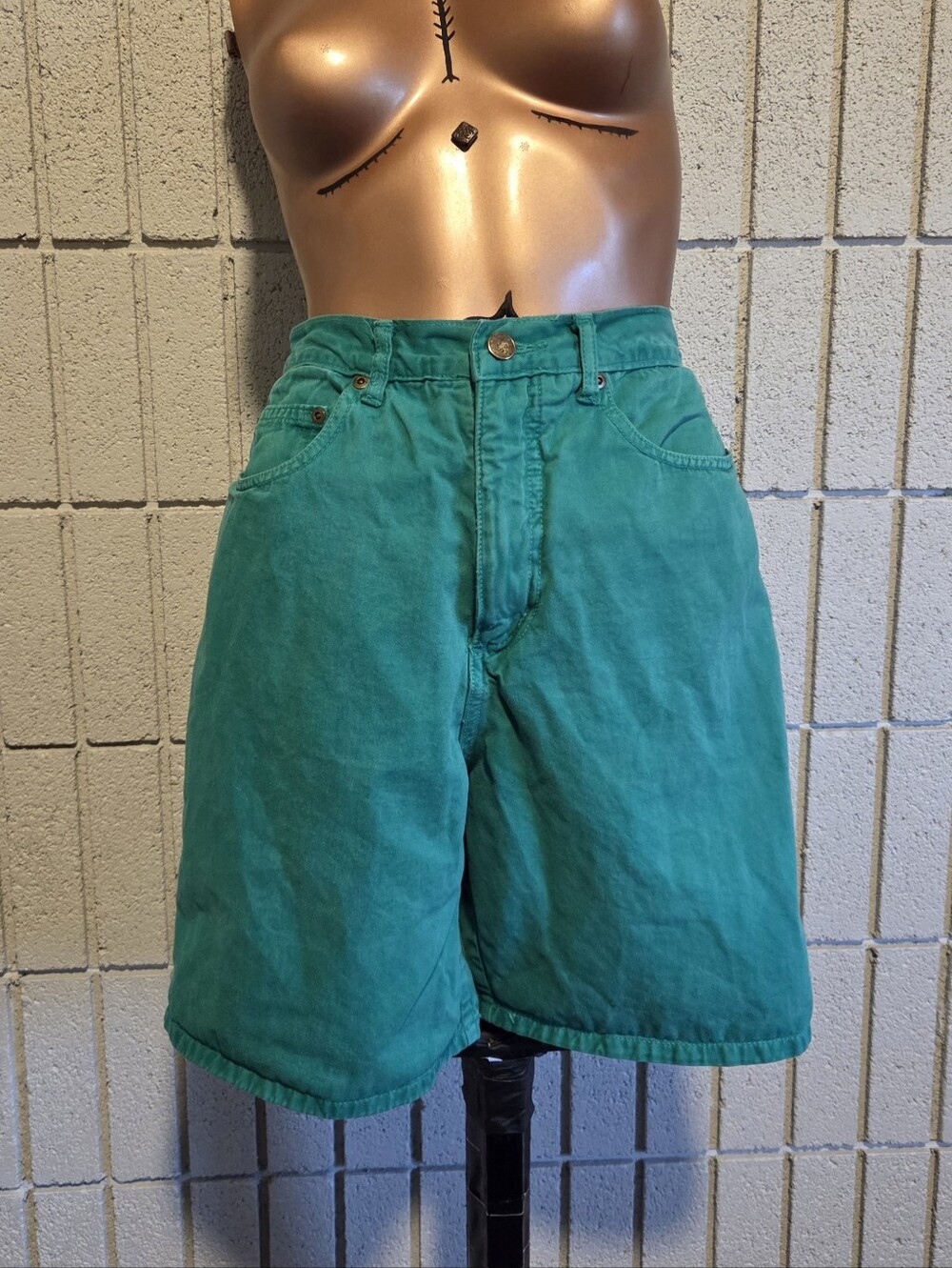 American Eagle Outfitters Teal Green Cargo Shorts Size 6 Vintage